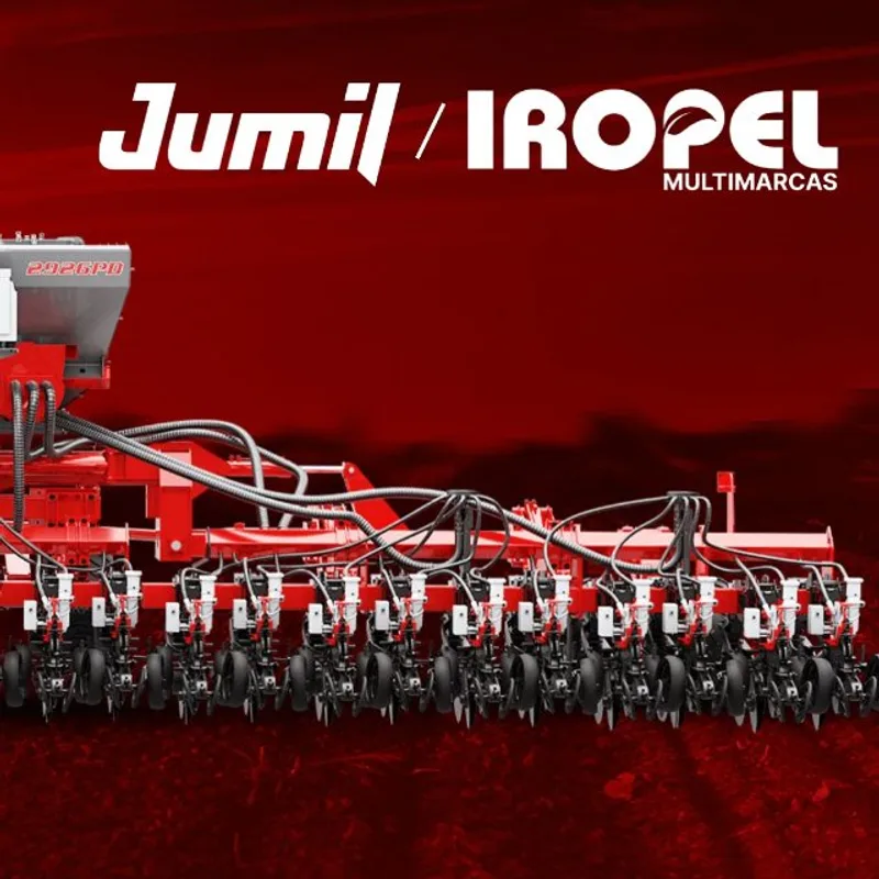 Linha completa de plantadeiras e equipamentos Jumil disponíveis na Iropel Multimarcas.